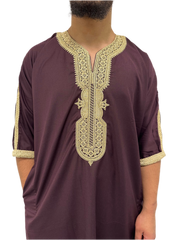 Premium Moroccan burgundy and gold