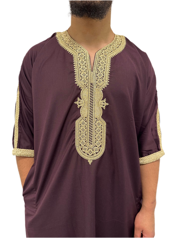Premium Moroccan burgundy and gold