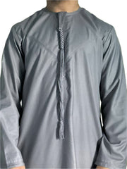 Men’s traditional Emirati Zibda thobe (Grey)