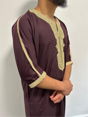 Premium Moroccan burgundy and gold