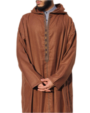 Cashmere Moroccan Djelleba (Pastel Brown)