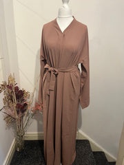 Samira Open Abaya (Sand brown)