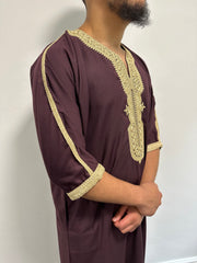 Premium Moroccan burgundy and gold